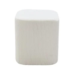 Lot de 2 poufs velours (H 38 cm) Shan Beige