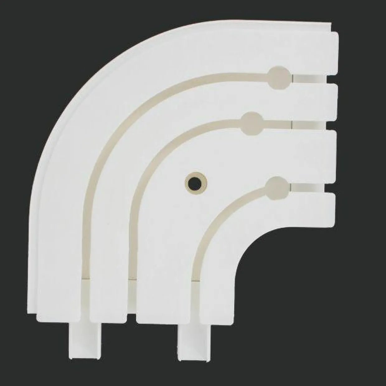 Lot de 2 raccords d'angle rail plat