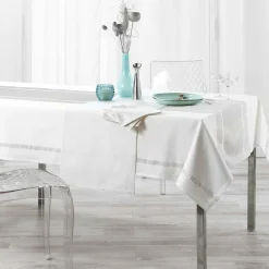 Lot de 3 serviettes coton (40 x 40 cm) Elegancia Argent