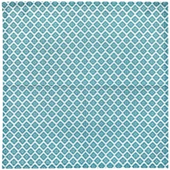 Lot de 4 serviettes coton (40 x 40 cm) Tika Bleu canard