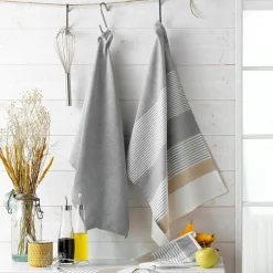 Lot de 3 serviettes coton tissé (40 x 40 cm) Iliabe Blanches