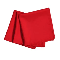 Lot de 3 serviettes de table polyester (40 x 40 cm) Elise Rouges