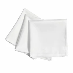 Lot de 3 serviettes de table polyester (40 x 40 cm) Elise Blanches