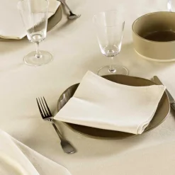 Lot de 3 serviettes en coton (40 x 40 cm) Serafine Ecru