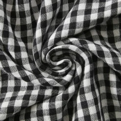 Lot de 3 serviettes gaze de coton (40 x 40 cm) Gaïa vichy Noire