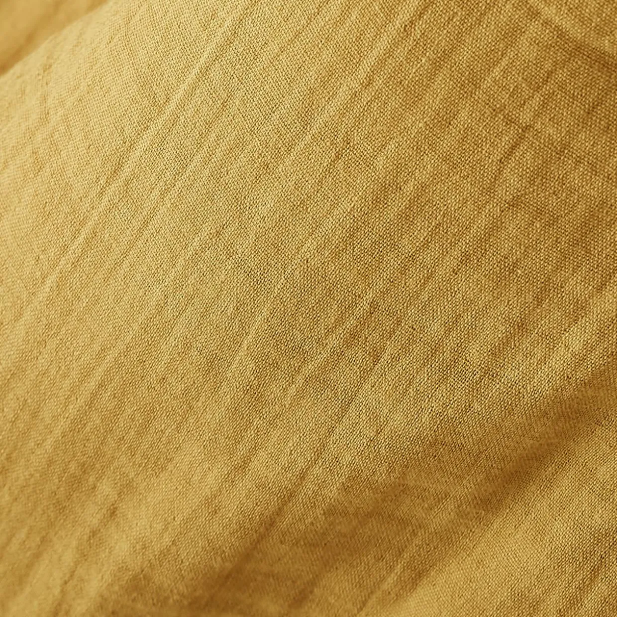 Lot de 3 serviettes gaze de coton (40 x 40 cm) Gaïa Jaune safran