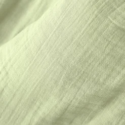 Lot de 3 serviettes gaze de coton (40 x 40 cm) Gaïa Vert tilleul