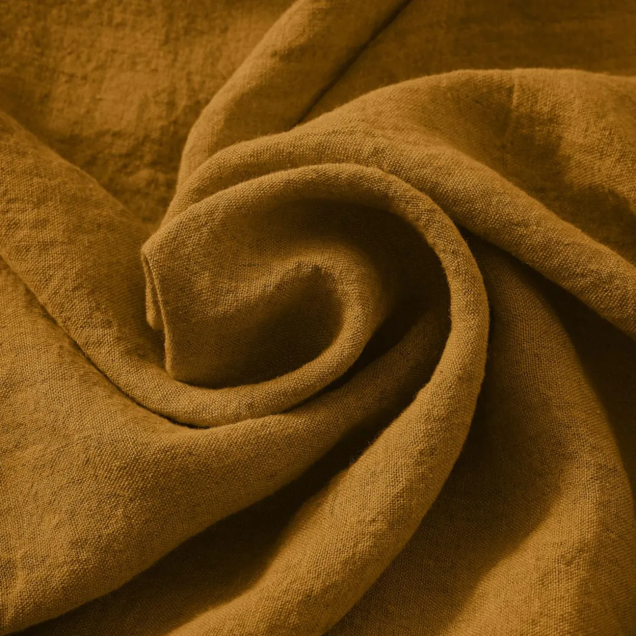 Lot de 3 serviettes lin lavé (40 x 40 cm) Louise Caramel