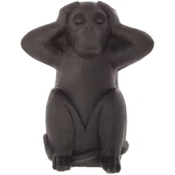 Lot de 3 singes déco (H24 cm) Sagesse Noir