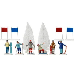 Lot de 12 skieurs et accessoires Sport d'hiver