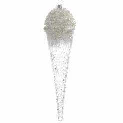 Lot de 2 stalactites à suspendre (H24 cm) Cornet de glace Transparent