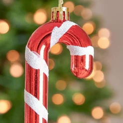 Lot de 6 sucres d'orge à suspendre (H14 cm) Candy Rouge