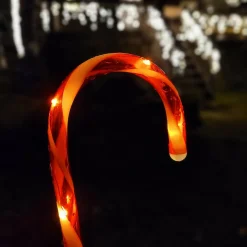 Lot de 6 sucres d'orge lumineux à piles 42 LED (H47 cm) Candy Blanc chaud