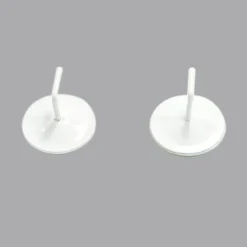 Lot de 2 supports adhésifs métal Blanc laqué