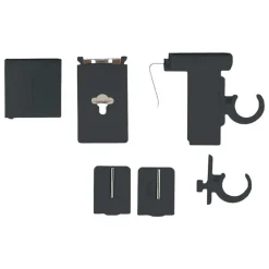 Lot de 2 supports tringle PVC Clip Gris anthracite