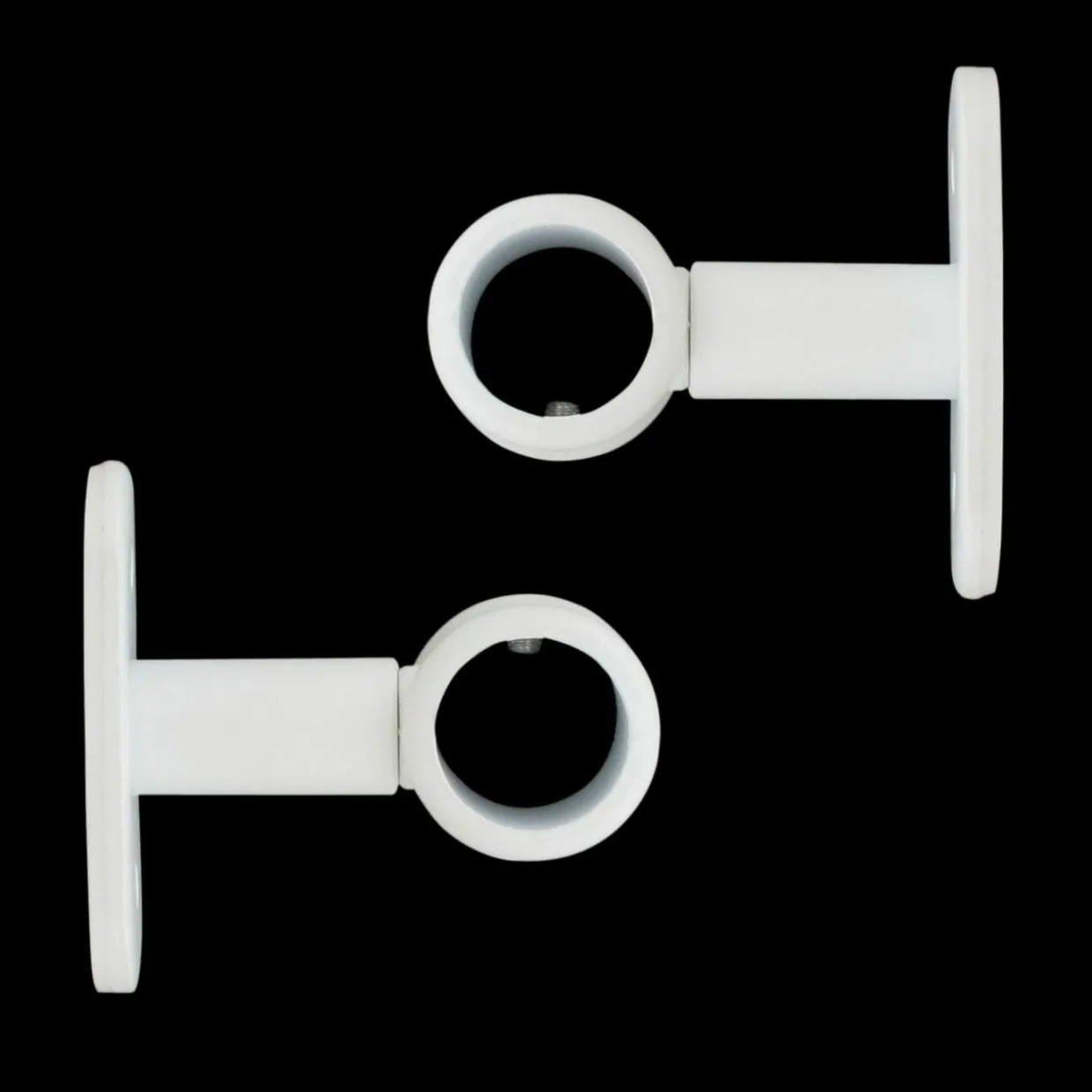 Lot de 2 supports tringles (L50 / D20 mm) Jim Blanc mat