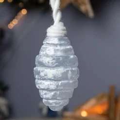 Lot de 2 suspensions en verre (H12 cm) Olive Bleu clair