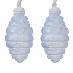 Lot de 2 suspensions en verre (H12 cm) Olive Bleu clair
