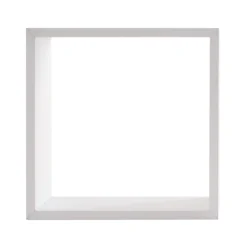 Lot de 3 étagères bois (H24-27-30 cm) Cube Blanc
