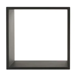 Lot de 3 étagères bois (H15-20-25 cm) Cube Noir