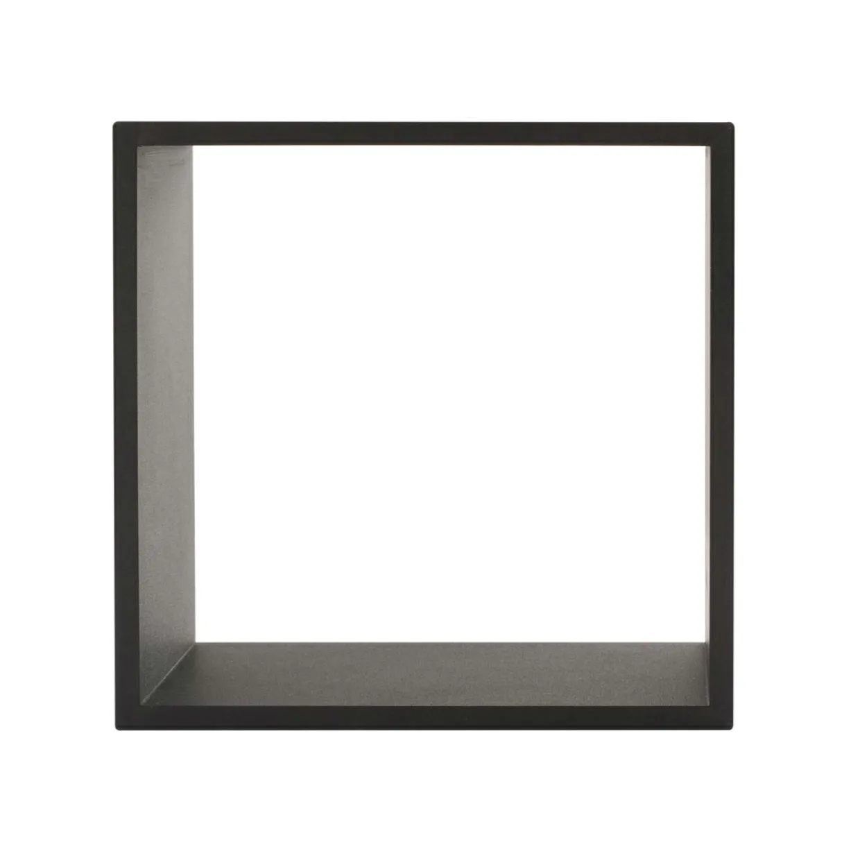 Lot de 3 étagères bois (H15-20-25 cm) Cube Noir