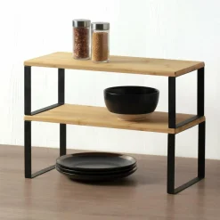 Lot de 2 étagères gigognes (40 x H15 cm) Blackbambou Noir