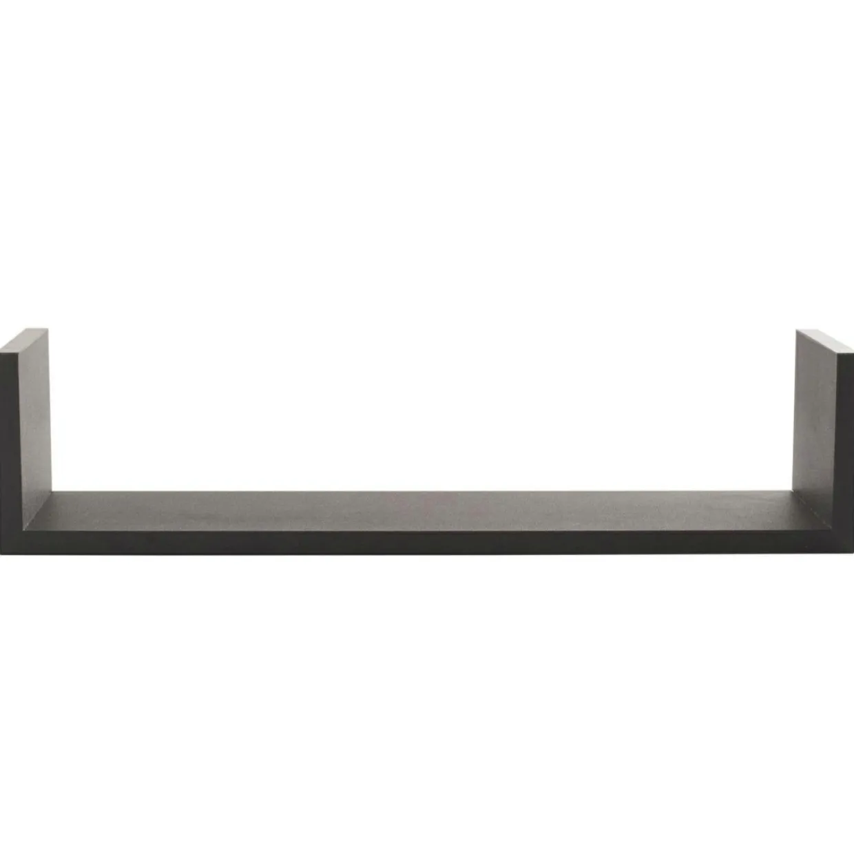 Lot de 3 étagères murales en bois (L22-32-42 cm) Bord Noir