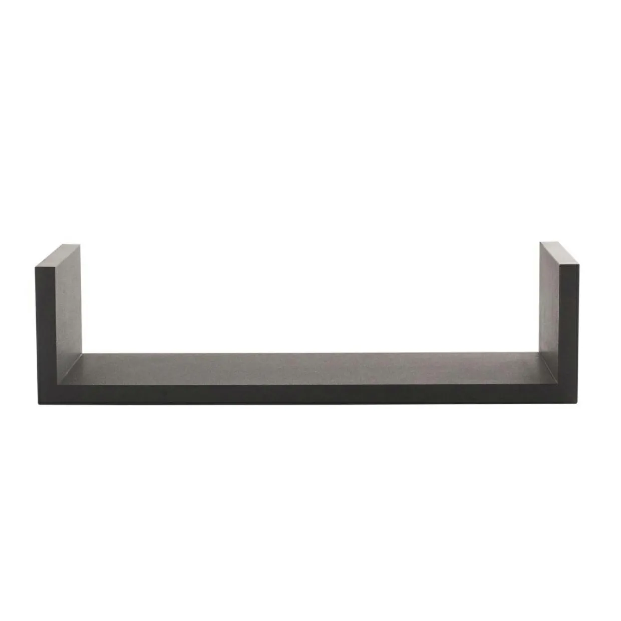 Lot de 3 étagères murales en bois (L22-32-42 cm) Bord Noir