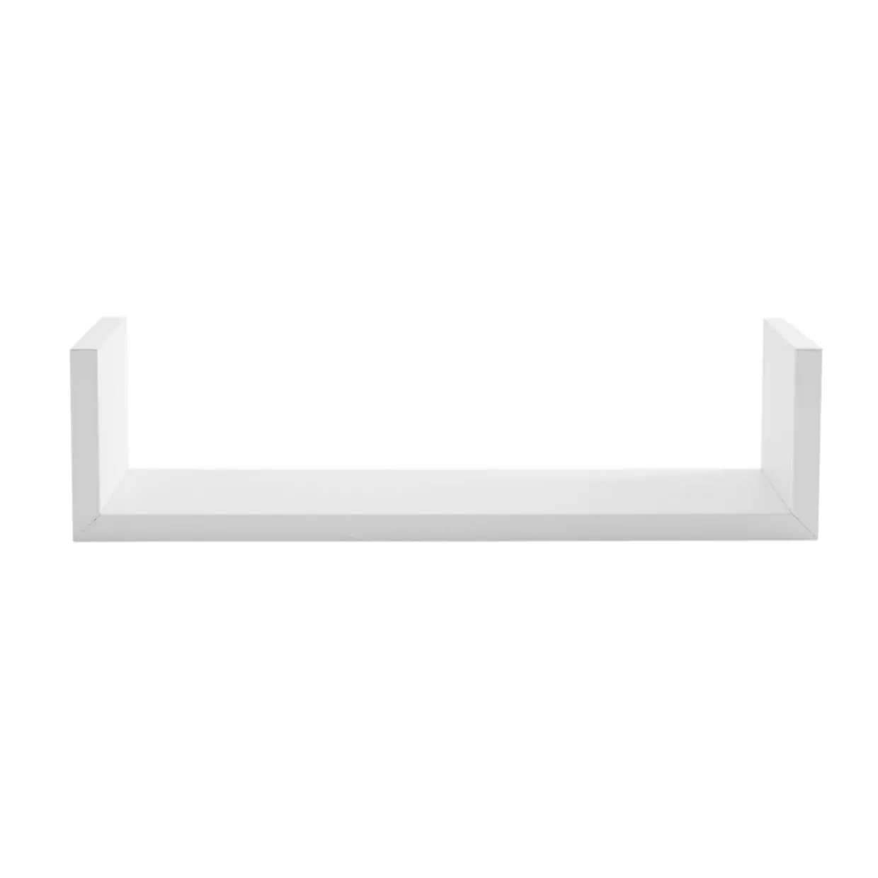 Lot de 3 étagères murales en bois (L22-32-42 cm) Bord Blanc