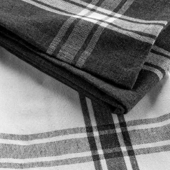 Lot de 2 torchons coton recyclé Cuisiline Gris anthracite