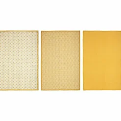 Lot de 3 torchons Geom Jaune ocre