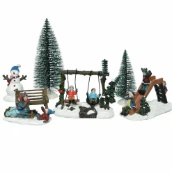 Lot de figurines et accessoires Parc d'enfants pour village