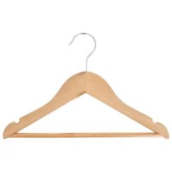 Lots de 4 cintres enfant bois (H19 cm) Natural Marron