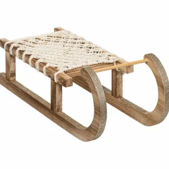 Luge en bois (40 x H9 cm) Corde Naturel