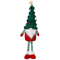 Lutin de Noël debout (H65 cm) Chapeau sapin Vert