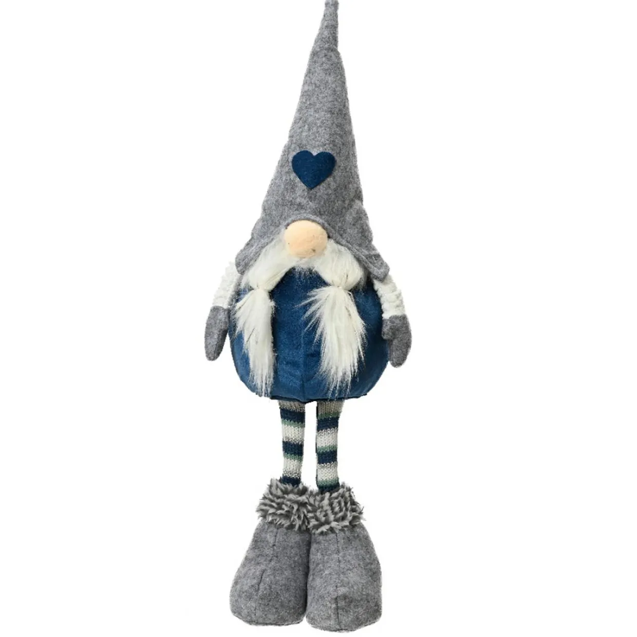 Lutin de Noël (H50 cm) Huguette chapeau pointu Gris