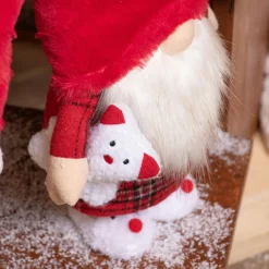 Lutin de Noël (H65 cm) Tilki Dormeur en pyjama bonnet Rouge