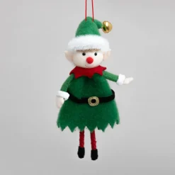 Lutin farceur à suspendre (H20 cm) Garçon et clochette