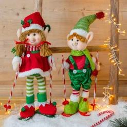 Lutin farceur en ski (H45 cm) Martin Multicolore