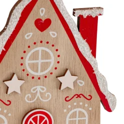 Maison à suspendre en bois (H15 cm) Petit biscuit Rouge