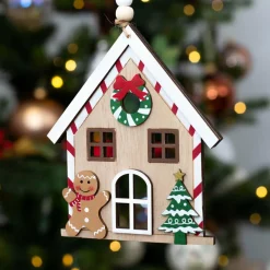 Maison Mr Pain d'épice à suspendre (H17 cm) Multicolore