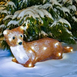 Mangouste lumineuse 25 LED (H16 cm) Emmy Blanc froid