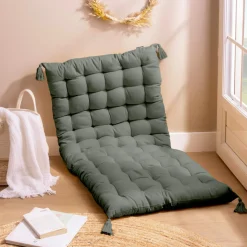 Matelas de sol coton (120 x 60 cm) Pixel Vert kaki