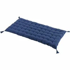 Matelas de sol coton (120 x 60 cm) Pixel Bleu marine