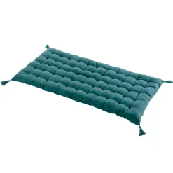Matelas de sol coton (120 x 60 cm) Pixel Bleu canard