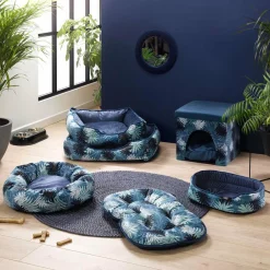 Matelas flocon pour chat et chien Eden L69 cm Bleu