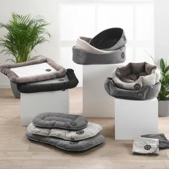 Matelas pour chat et chien Patchy L90 cm Gris/Noir