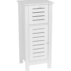 Meuble bas de salle de bain (37 x H83 cm) Santorin Blanc