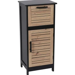 Meuble bas de salle de bain (37 x H83 cm) Bergen Noir