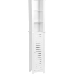 Meuble colonne salle de bain (35 x H173 cm) Santorin Blanc